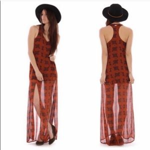 RVCA sundress in burnt amber